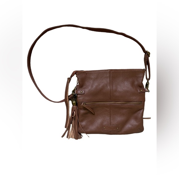 Lucky Brand Handbags - Lucky Brand | Dark Brown Leather Foldover Crossbody Bag